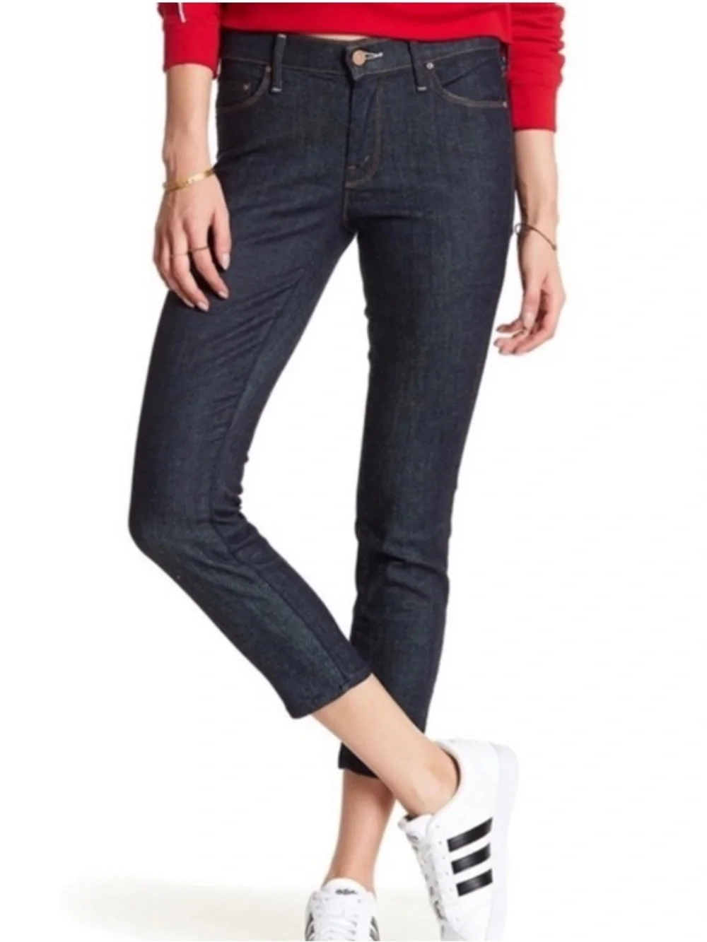 MOTHER The Looker Crop in To Tough To Tame Midnight Storm Dark Wash Jeans sz 27